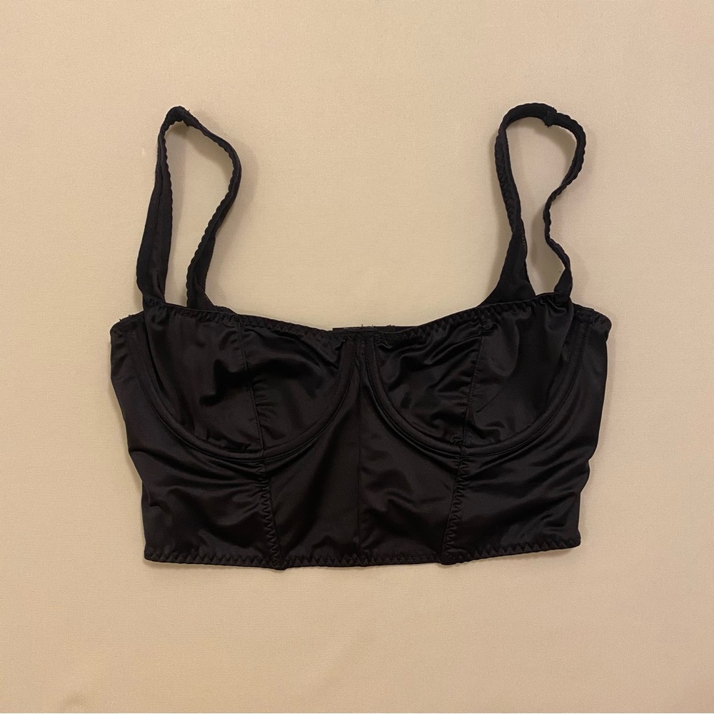 Skims Stretch Satin Corset Top